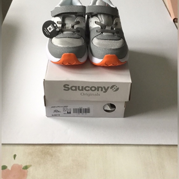 Saucony Boy’s Sz 10 1/2 Med Jazz Lite 2.0 Grey Tennis Shoes - Picture 1 of 3